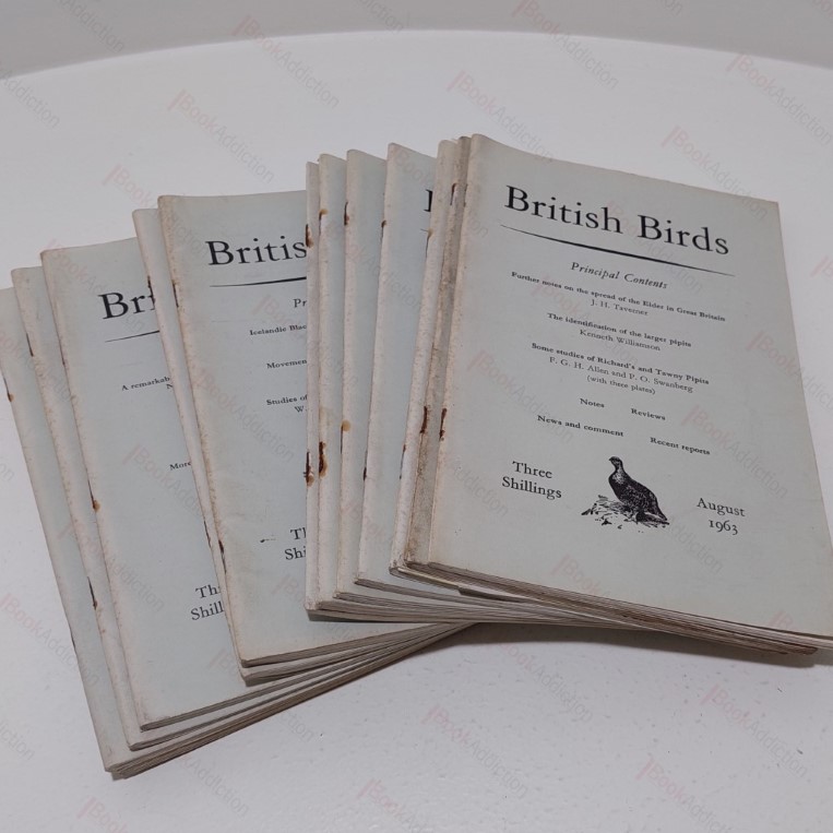 British Birds, Volume 56 (1963) : Twelve Monthly Issues plus a Ringing Supplement for 1963 and Comprehensive Index