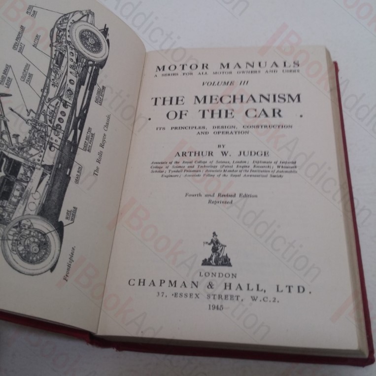 Car Principles The Mechanism of the Car: Its Principles, Design, Construction and ...