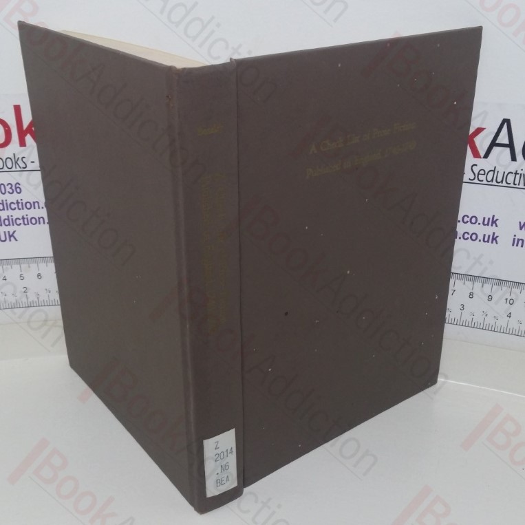 A Check List of Prose Fiction Published in England, 1740-1749