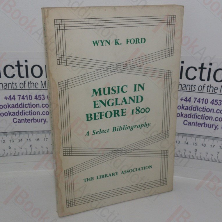 Music in England Before 1800: A Select Bibliography