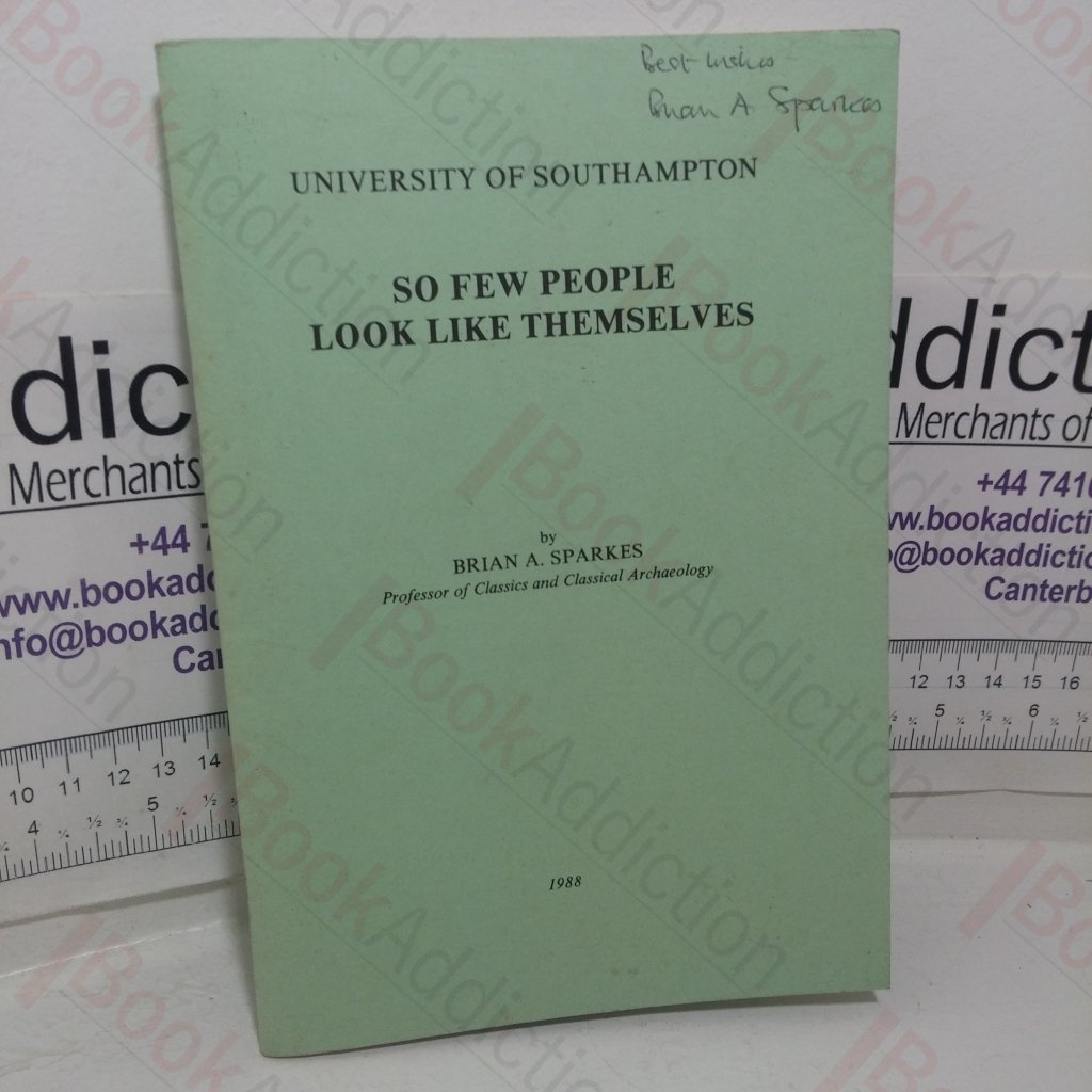 So Few People Look Like Themselves: An Inaugural Lecture