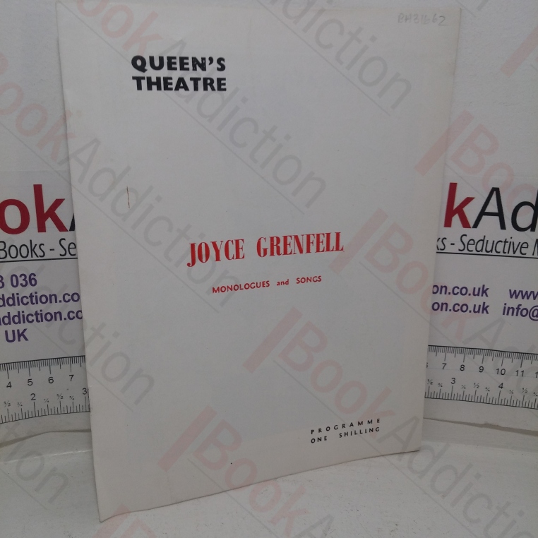 Joyce Grenfell: Monologues and Songs (Theatre Programme, Queen’s Theatre, London, March 1965)
