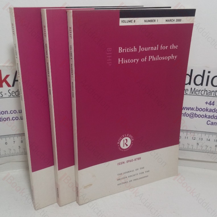 British Journal for the History of Philosophy (Volume 8, Nos. 1-3, 2000)