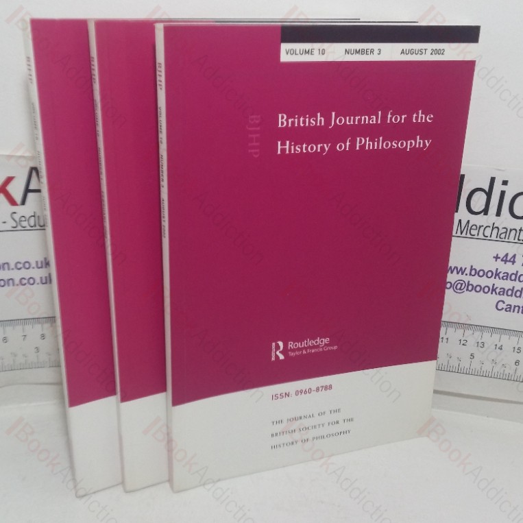 British Journal for the History of Philosophy (Volume 10, Nos. 1-3, 2002)