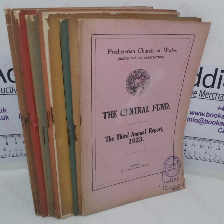 The Central Fund – Annual Reports of the Presbyterian Church of Wales (North Wales Association) for the Years 1923-1933, 1935 and 1936 (13 volumes)