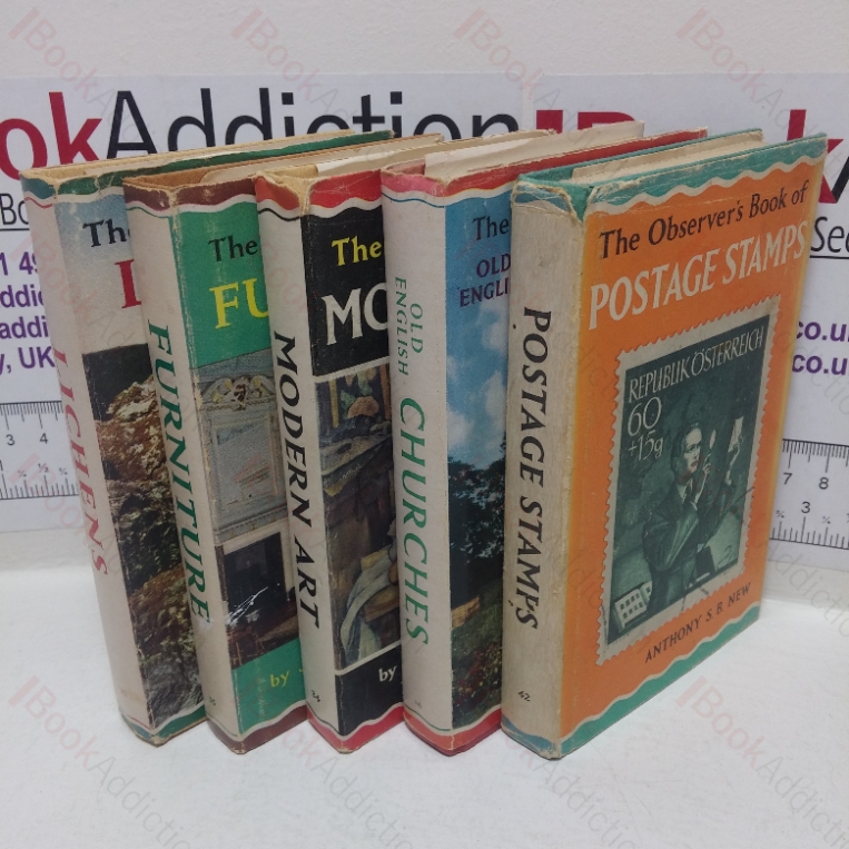 Observer’s Book of Lichens; Observer’s Book of Furniture; Observer’s Book of Modern Art; Observer’s Book of Old English Churches;  Observer’s Book of Postage Stamps (Observer’s Pocket series Collection, Five Volumes)
