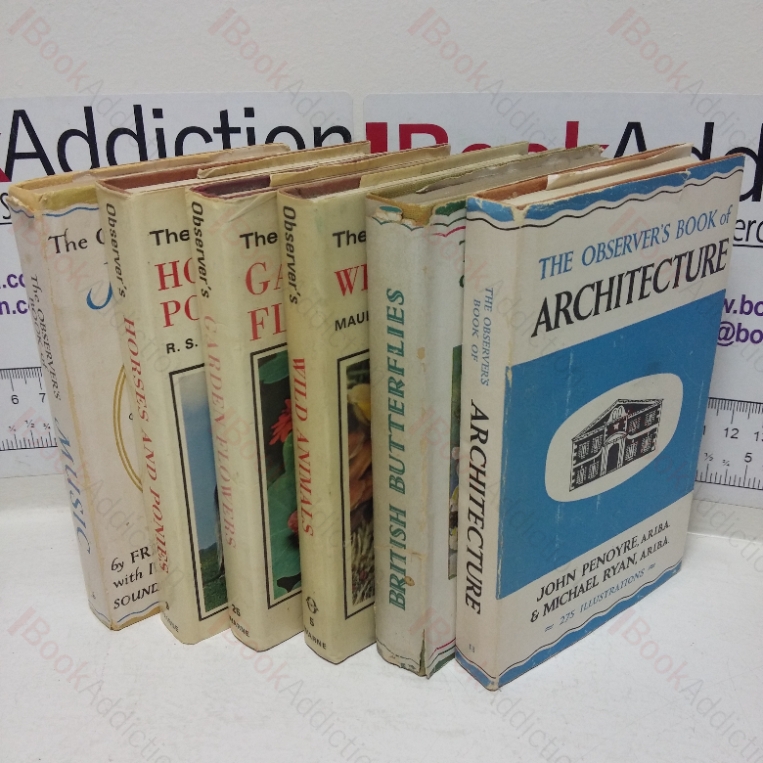 The Observer’s Book of Horses and Ponies; Garden Flowers; Wild Animals; Architecture; British Butterflies; Music (Observer’s Pocket Book Series Collection, Six Volumes)