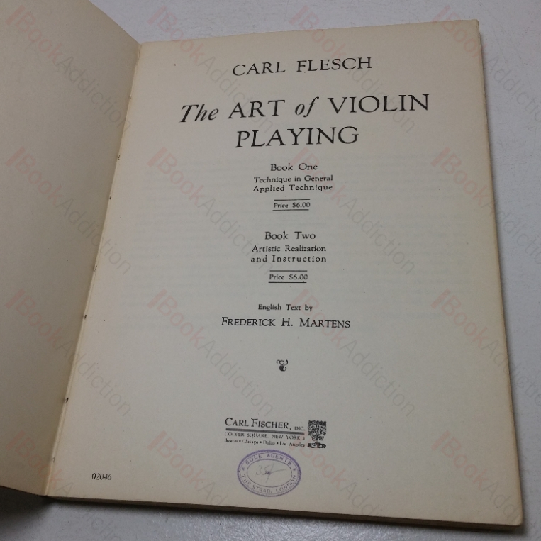 The Art of Violin Playing, Book One - Technique in General, Applied ...