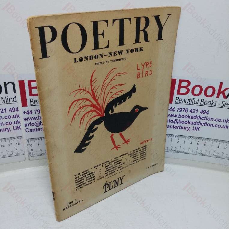 Poetry: London – New York (Volume I, No. I)