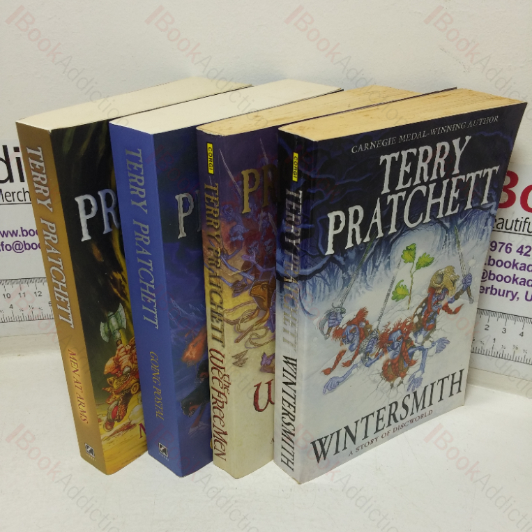 Wintersmith; Going Postal; The Wee Free Men; Men at Arms (Terry Pratchett Discworld Paperbacks Collection, 4 Volumes)