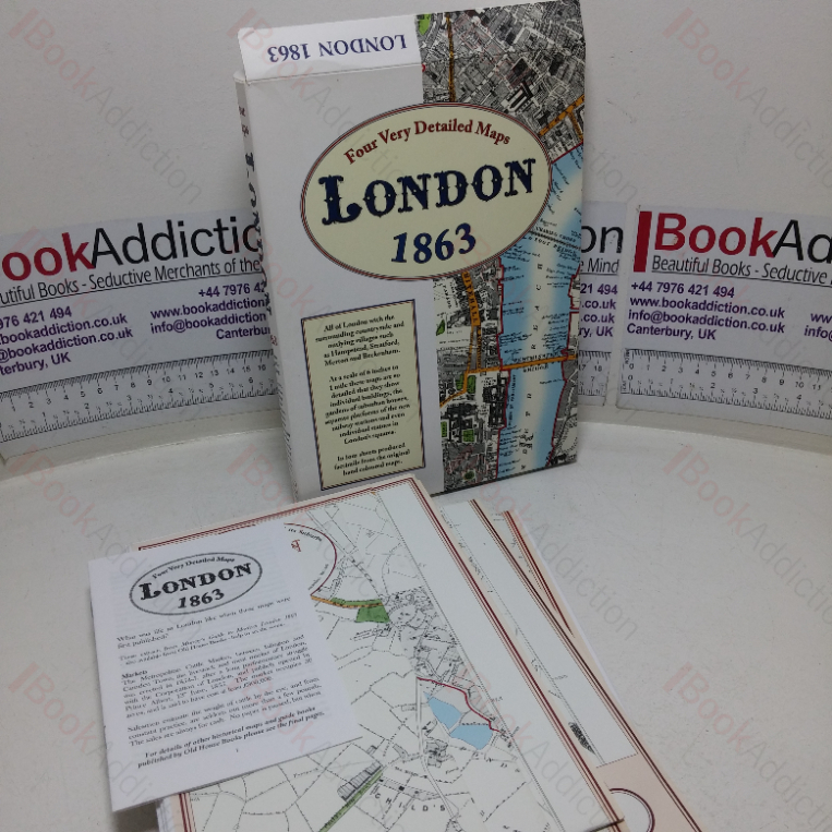 Four Very Detailed Maps, London 1863: All of London with the Surrounding Countryside and Outlying Villages such as Hampstead, Stratford, Merton and Beckenham