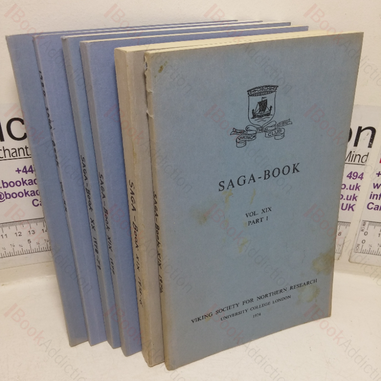 The Saga-Book – Journal of the Viking Society for Northern Research, Eight Issues from 1974 to 1981 (Six Volumes)