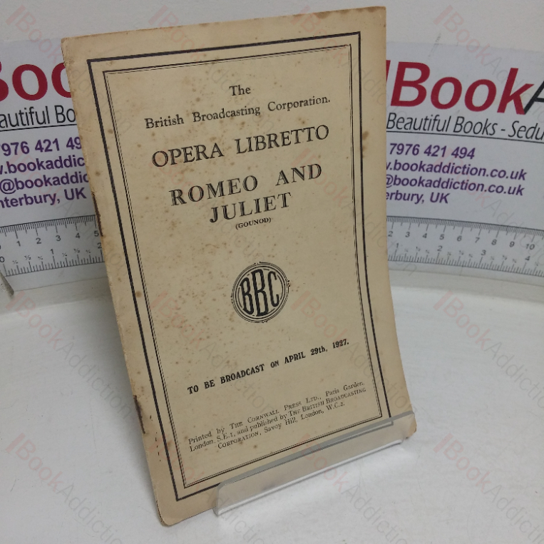Opera Libretto, Romeo and Juliet (Gounod)