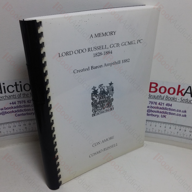 A Memory, Lord Odo Russell, GCB, GCMG, PC, 1828-1884, Created Baron Ampthill 1882